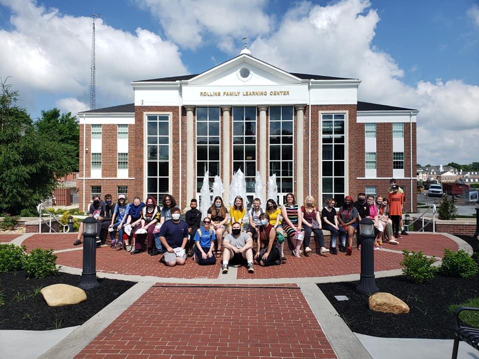 UBMS participants made several stops during their cultural enrichment trip to Bowling Green and Louisville, KY. This is a group photo outside of the Rollins Family Learning Center