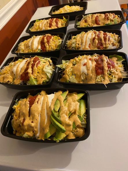 A photo of the burrito bowls available at Two Gen Grill.