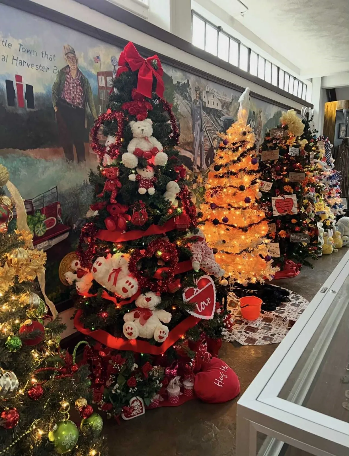 decorated christmas trees